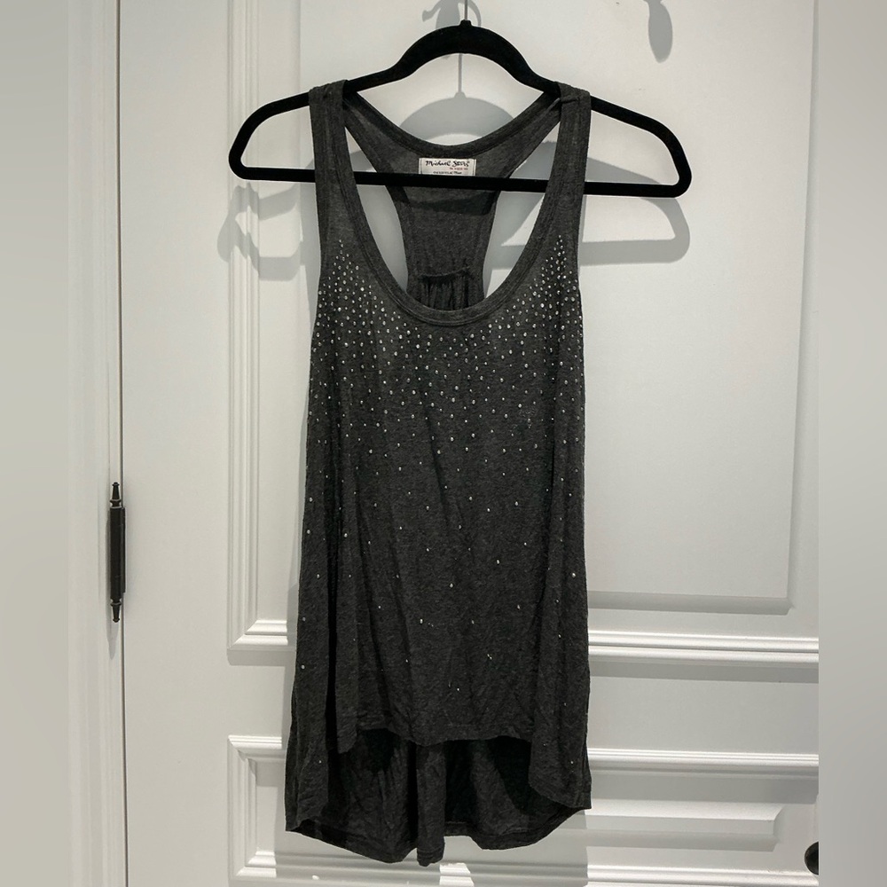 Michael Stars Gray Sequin Tank Top